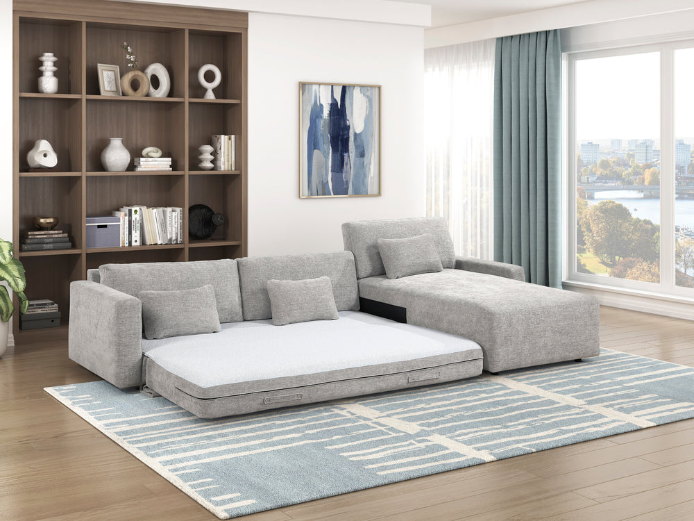 Cumulus 2-Piece Sectional with Convertible Queen Sleeper and RightSide Chaise