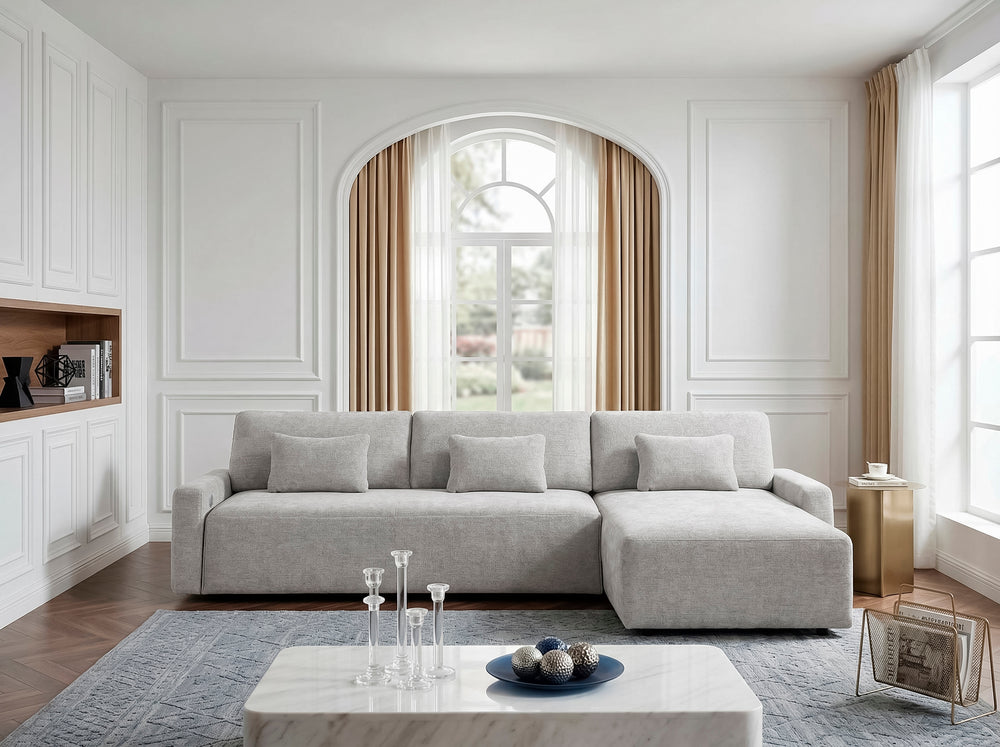 Cumulus 2-Piece Sectional with Convertible Queen Sleeper and RightSide Chaise