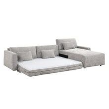 Stratus Gray Sleeper Sectional with Chaise