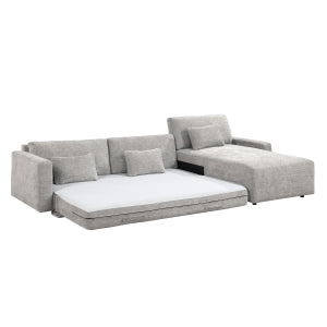 Stratus Gray Sleeper Sectional with Chaise alternate view