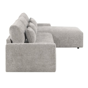 Stratus Gray Sleeper Sectional with Chaise