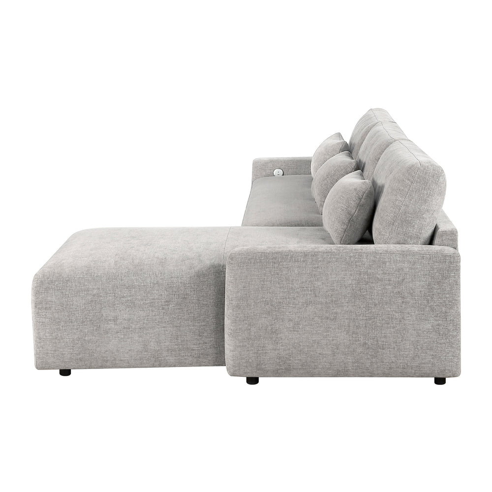 Cumulus 2-Piece Sectional with Convertible Queen Sleeper and RightSide Chaise