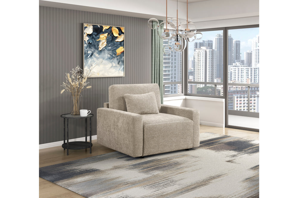 Stratus Taupe Convertible Sleeper Chair