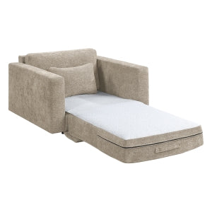 Stratus Taupe Convertible Sleeper Chair alternate view