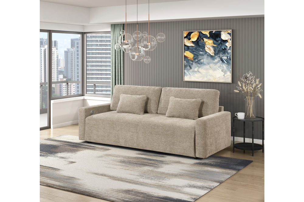 Stratus Taupe Convertible Queen Sleeper Sofa