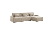 Stratus Taupe Sleeper Sectional with Chaise