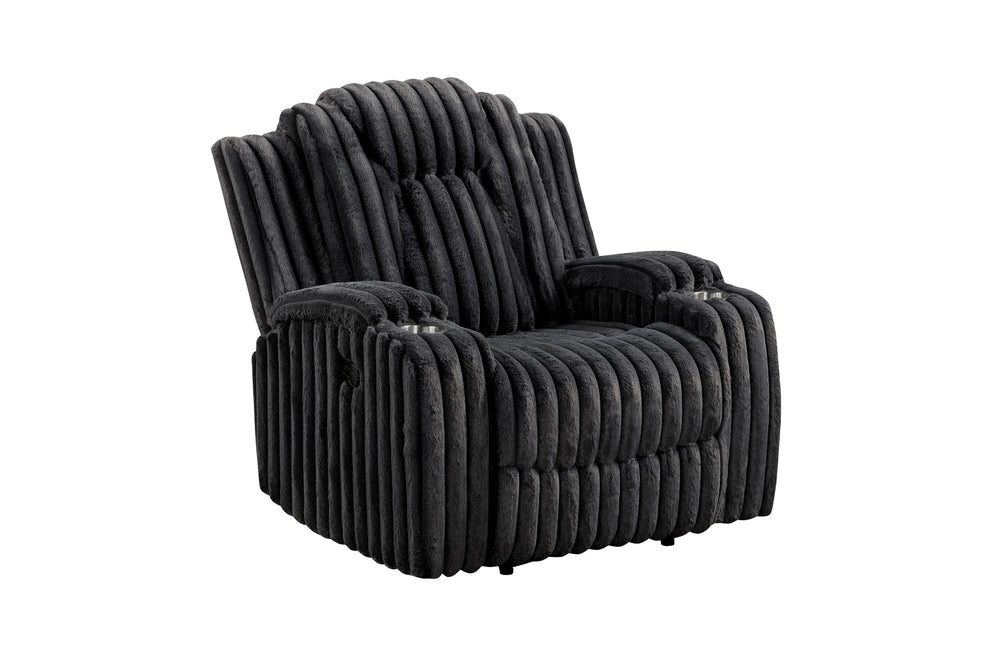 Wren Black Corduroy Reclining Chair