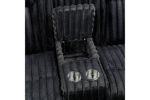 Wren Black Corduroy Double Reclining Loveseat