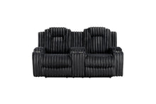 Wren Black Corduroy Double Reclining Loveseat