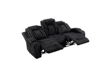 Wren Black Corduroy Double Reclining Sofa