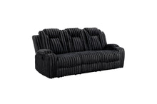 Wren Black Corduroy Double Reclining Sofa