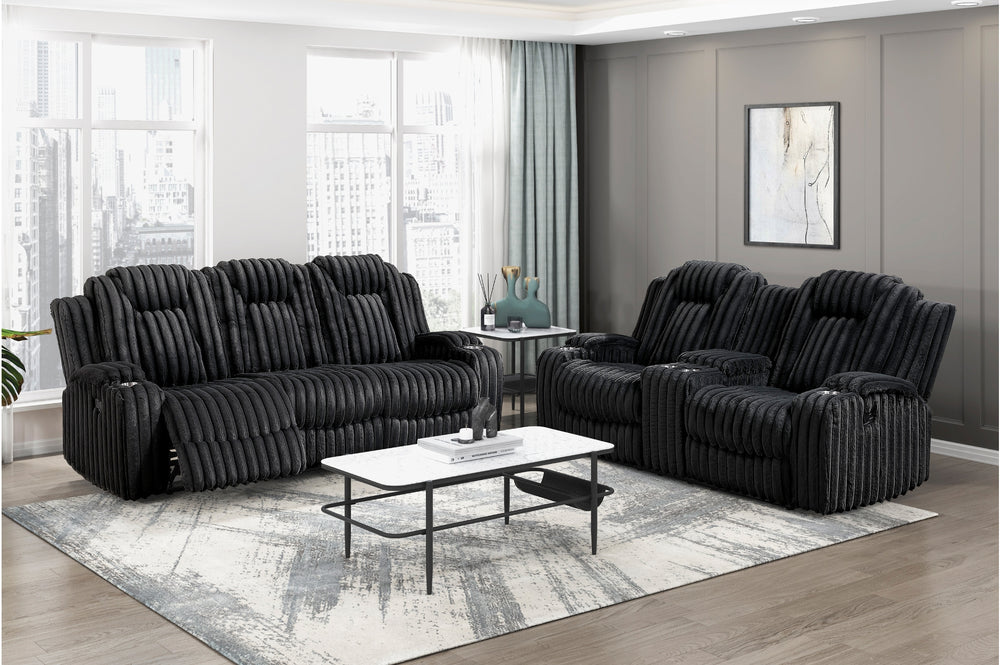 Wren Black Corduroy Reclining Chair