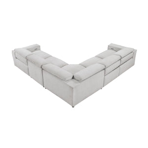 Zen 5-Piece Modular Power Reclining Sectional with Power Headrests