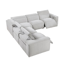 Zen 5-Piece Modular Power Reclining Sectional with Power Headrests