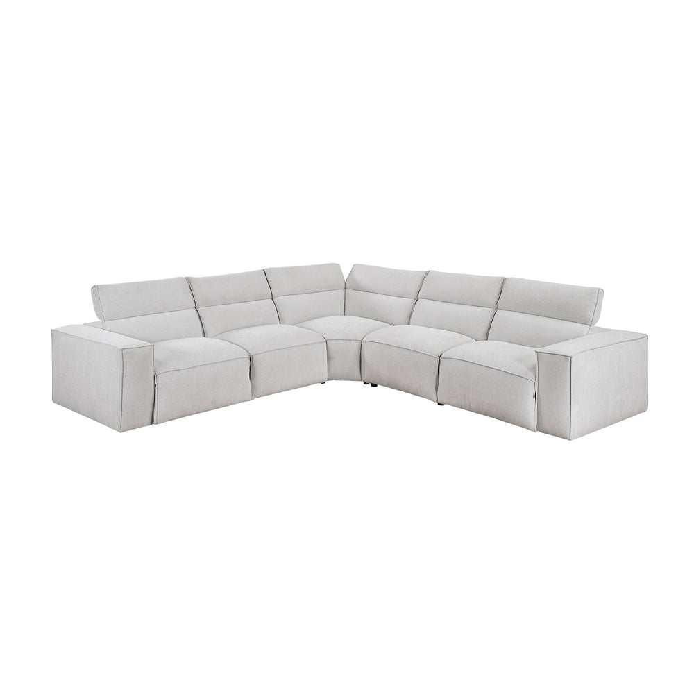 Zen 5-Piece Modular Power Reclining Sectional with Power Headrests