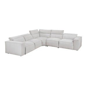 Zen 5-Piece Modular Power Reclining Sectional with Power Headrests
