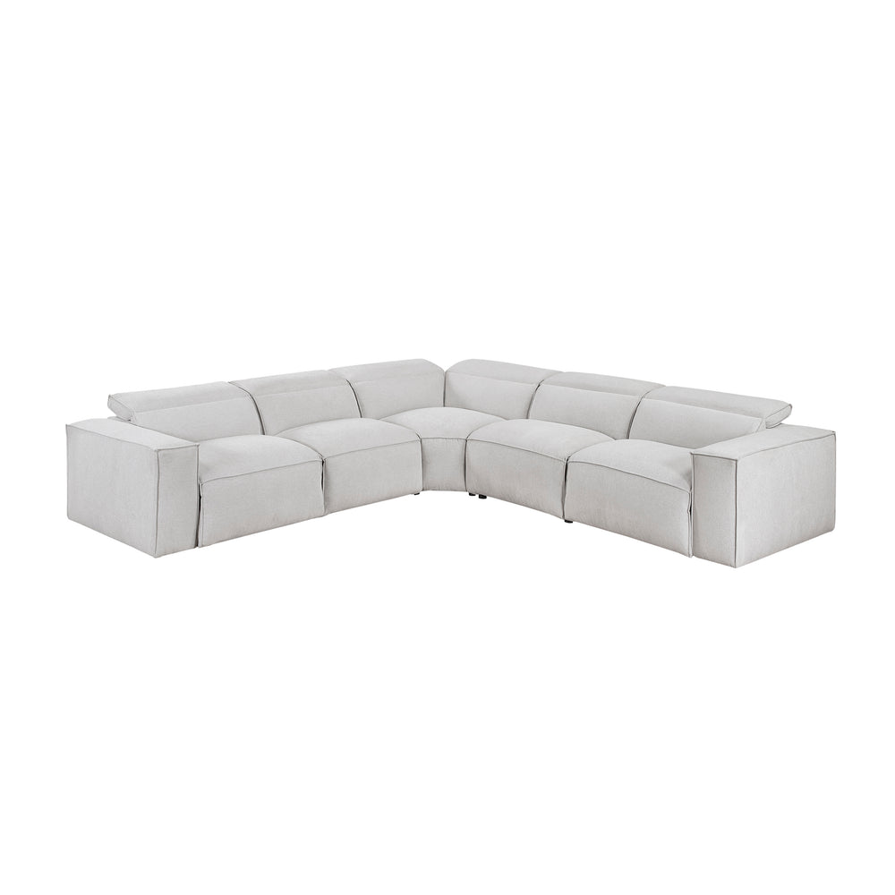 (5)5-Piece Modular Power Reclining Sectional with Power Headrests - view 11