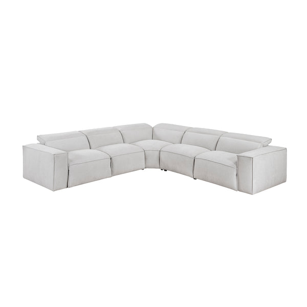Zen 5-Piece Modular Power Reclining Sectional with Power Headrests alternate view