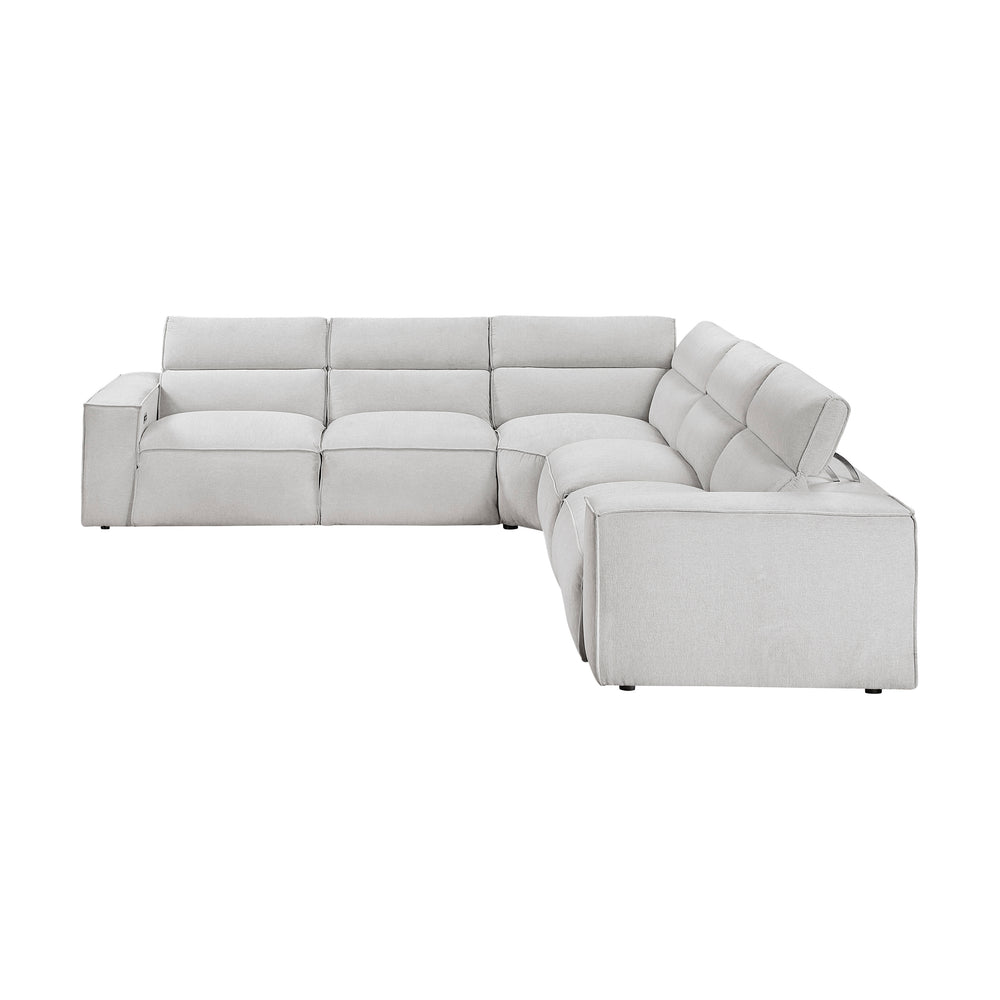 Zen 5-Piece Modular Power Reclining Sectional with Power Headrests
