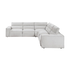 Zen 5-Piece Modular Power Reclining Sectional with Power Headrests