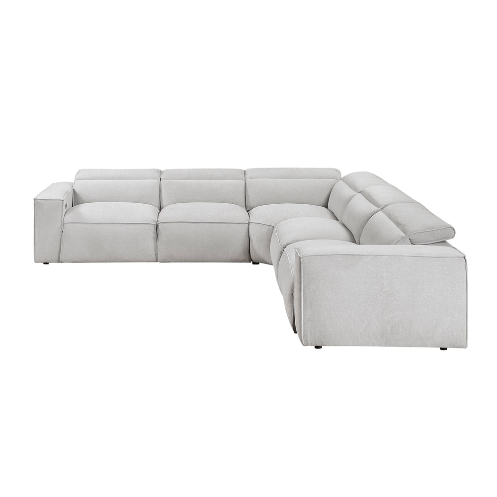 Zen 5-Piece Modular Power Reclining Sectional with Power Headrests