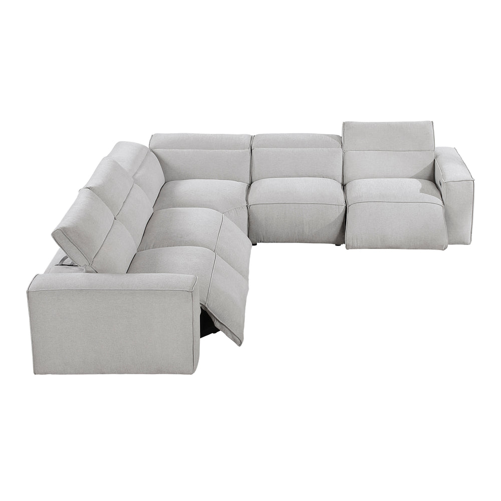 Zen 5-Piece Modular Power Reclining Sectional with Power Headrests