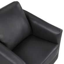 Vista Black Leather Swivel Chair