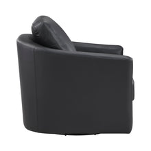 Vista Black Leather Swivel Chair