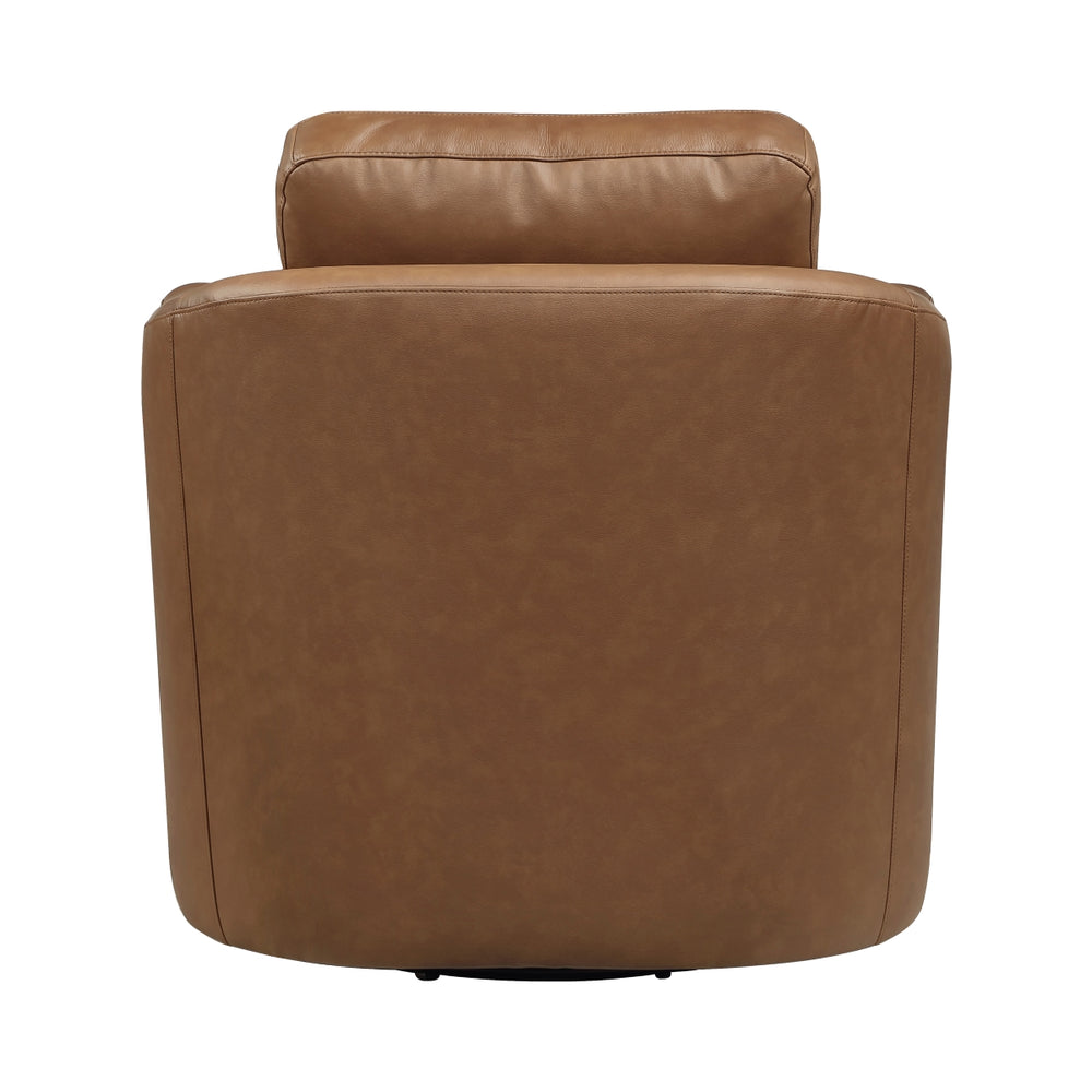 Vista Dark Brown Leather Swivel Chair