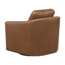 Vista Dark Brown Leather Swivel Chair