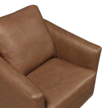 Vista Dark Brown Leather Swivel Chair