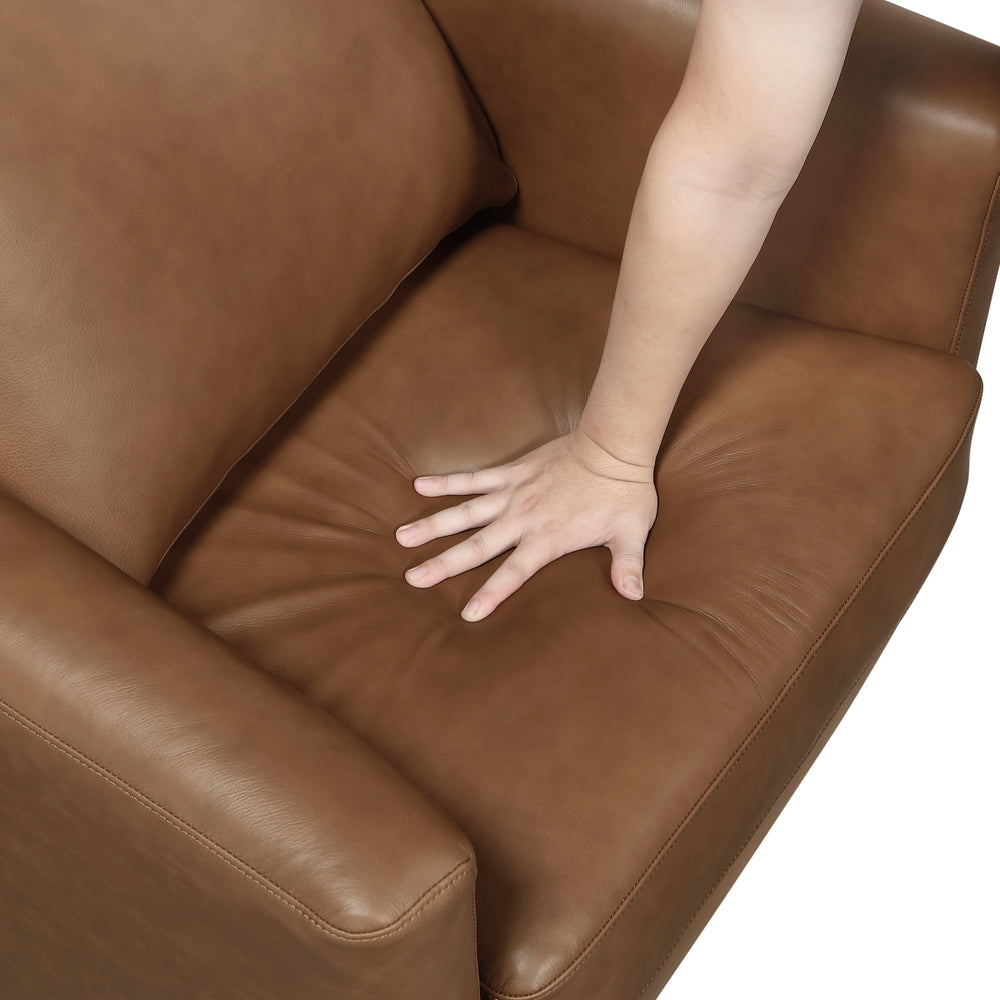 Vista Dark Brown Leather Swivel Chair