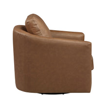 Vista Dark Brown Leather Swivel Chair