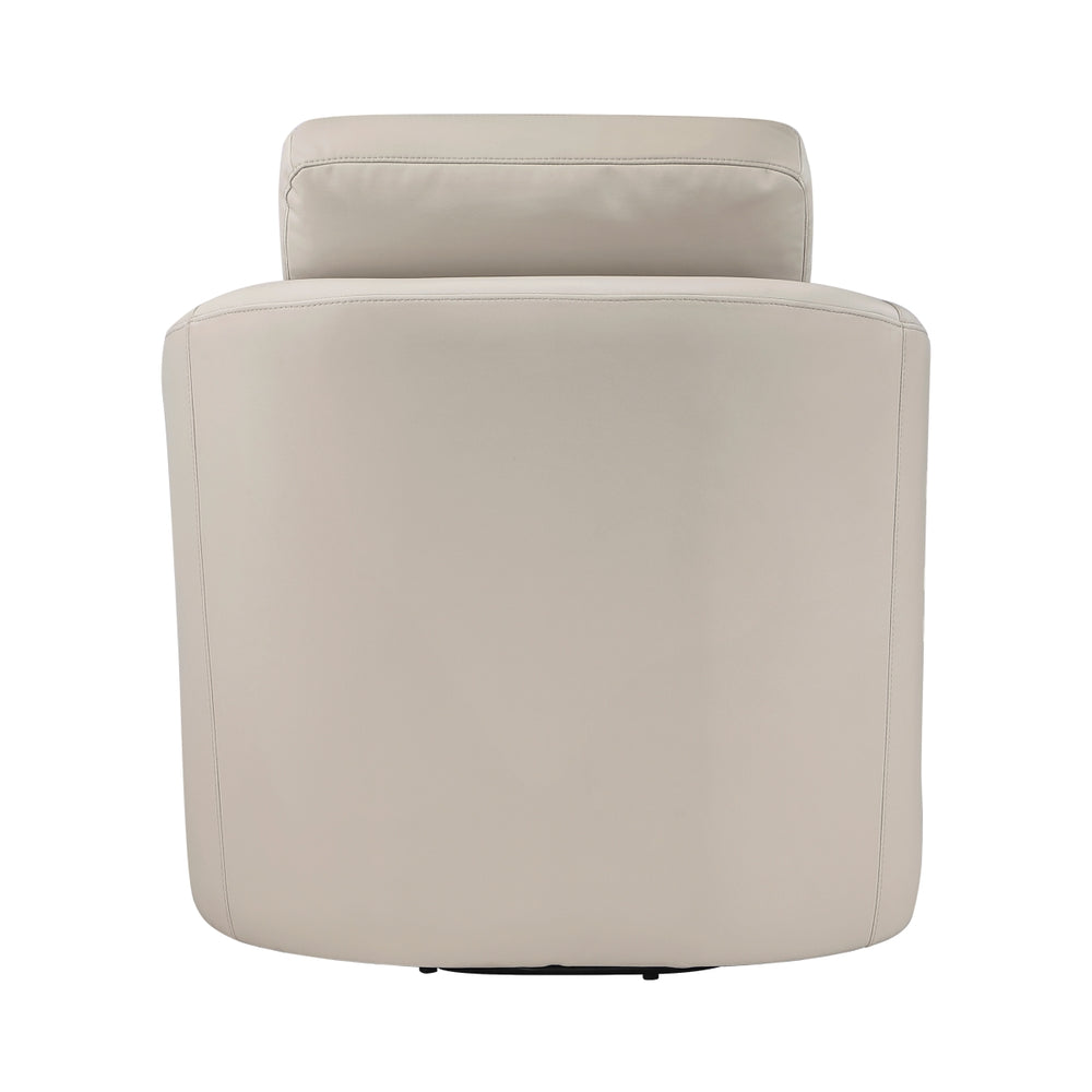 Vista Taupe Leather Swivel Chair