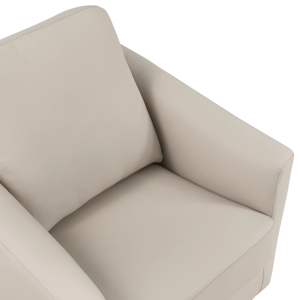 Vista Taupe Leather Swivel Chair