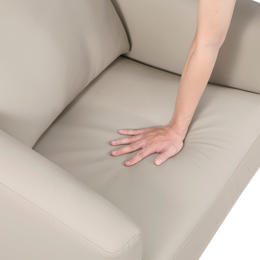Vista Taupe Leather Swivel Chair