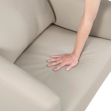 Vista Taupe Leather Swivel Chair