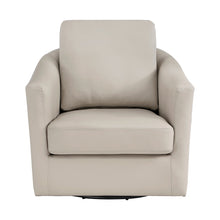 Vista Taupe Leather Swivel Chair