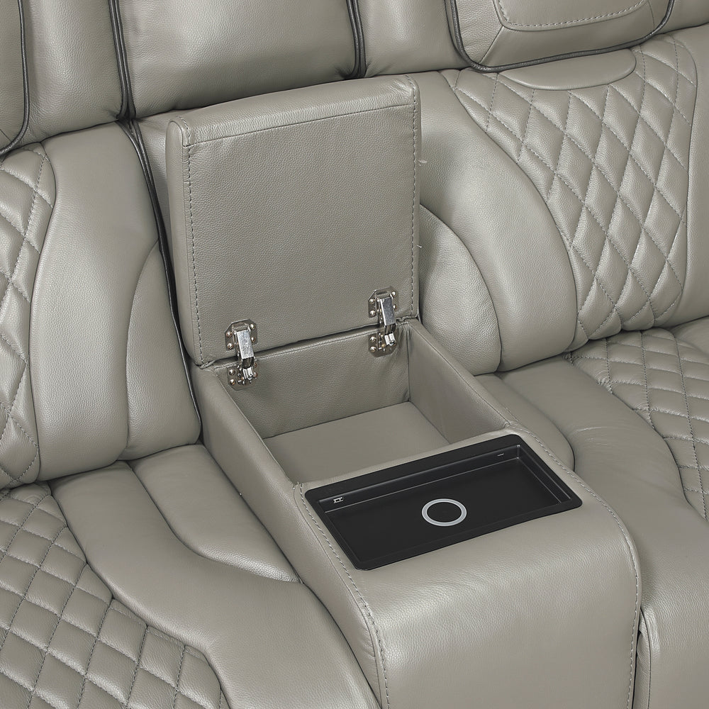 Apex Power Reclining Loveseat with Massage, Heat & LED