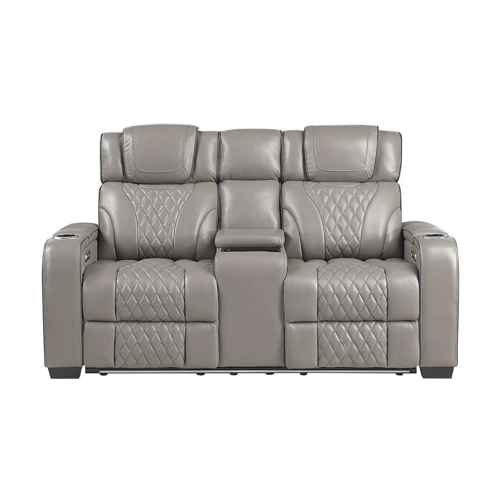 Apex Power Reclining Loveseat with Massage, Heat & LED