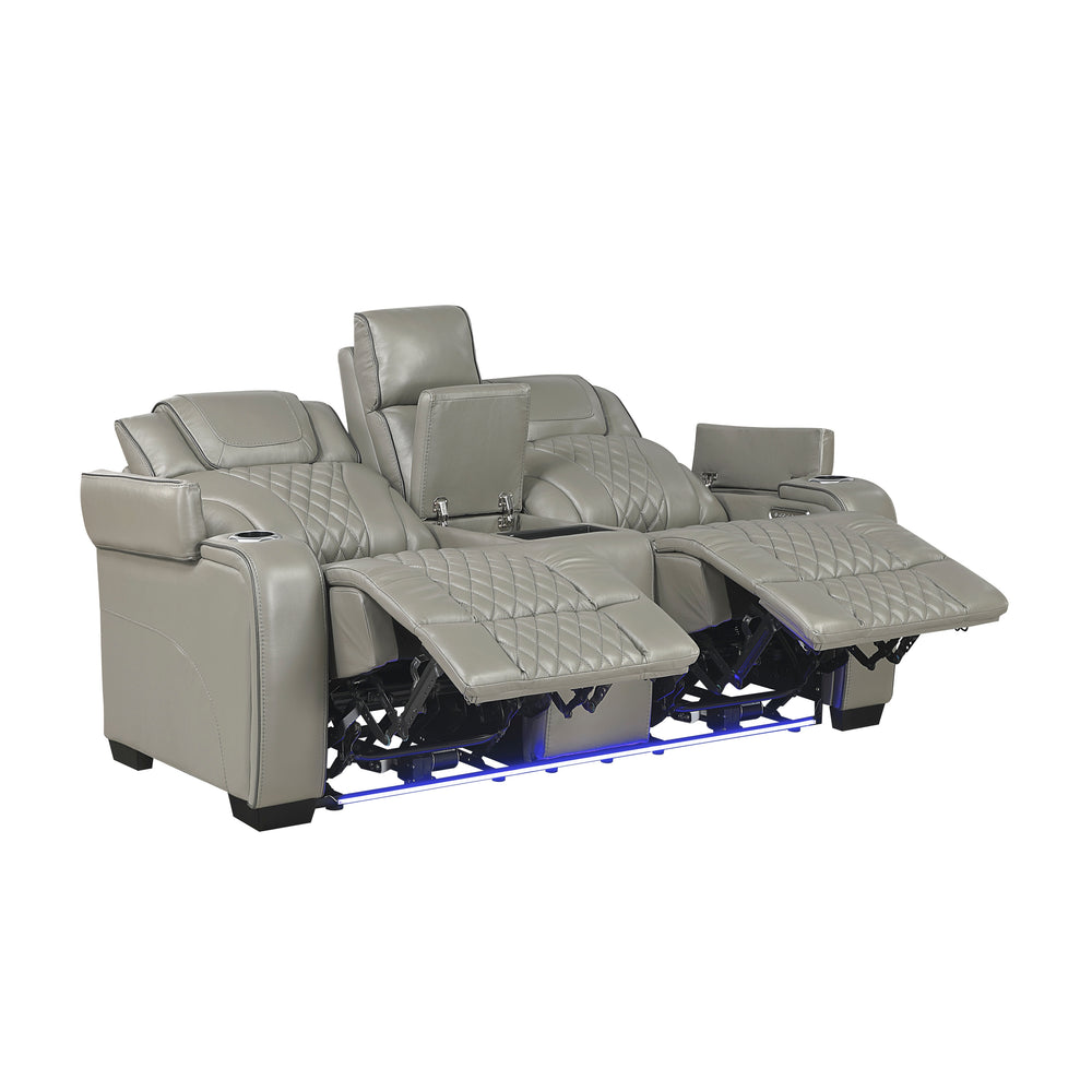 Apex Power Reclining Loveseat with Massage, Heat & LED
