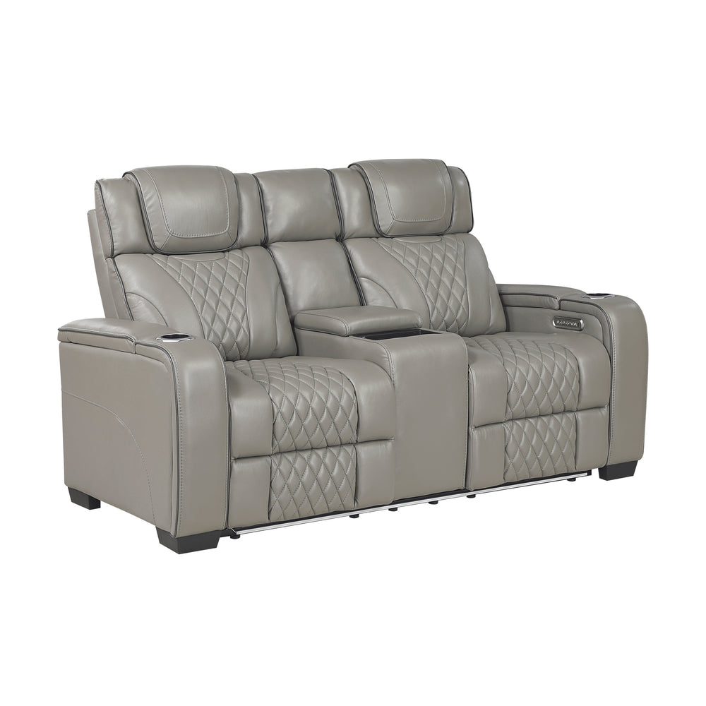Apex Power Reclining Loveseat with Massage, Heat & LED