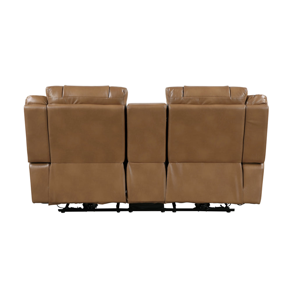Harbor Brown Power Double Reclining Loveseat