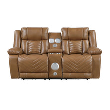 Harbor Brown Power Double Reclining Loveseat