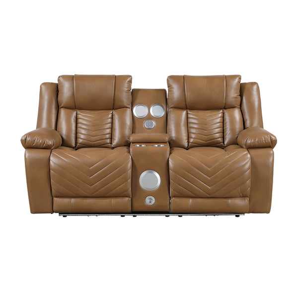 Harbor Brown Power Double Reclining Loveseat