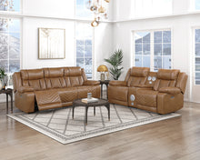 Harbor Brown Power Double Reclining Sofa