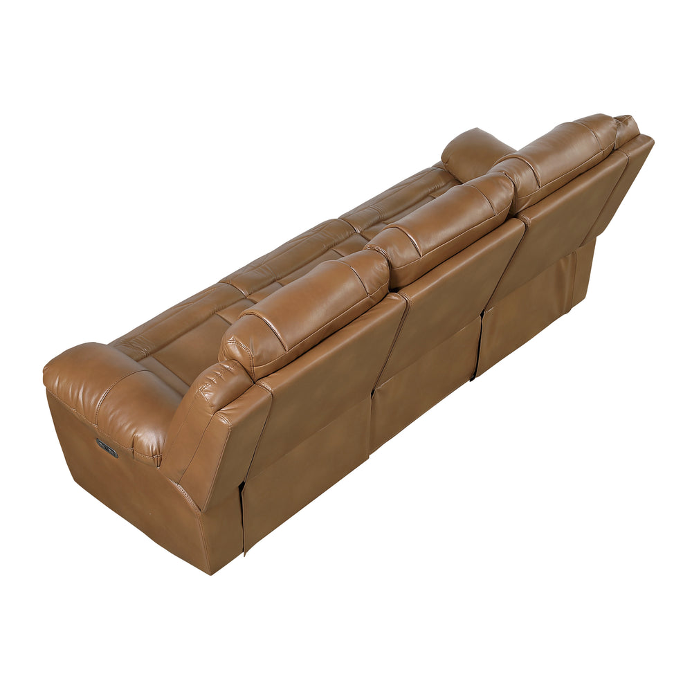 Harbor Brown Power Double Reclining Sofa