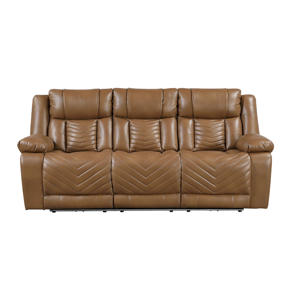 Harbor Brown Power Double Reclining Sofa