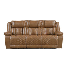 Harbor Brown Power Double Reclining Sofa
