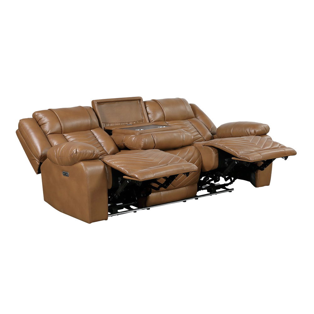 Harbor Brown Power Double Reclining Sofa
